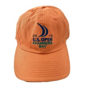 USGA Mens Hat Orange US Open Chambers Bay 2015 Adjustable Member Golf Cap